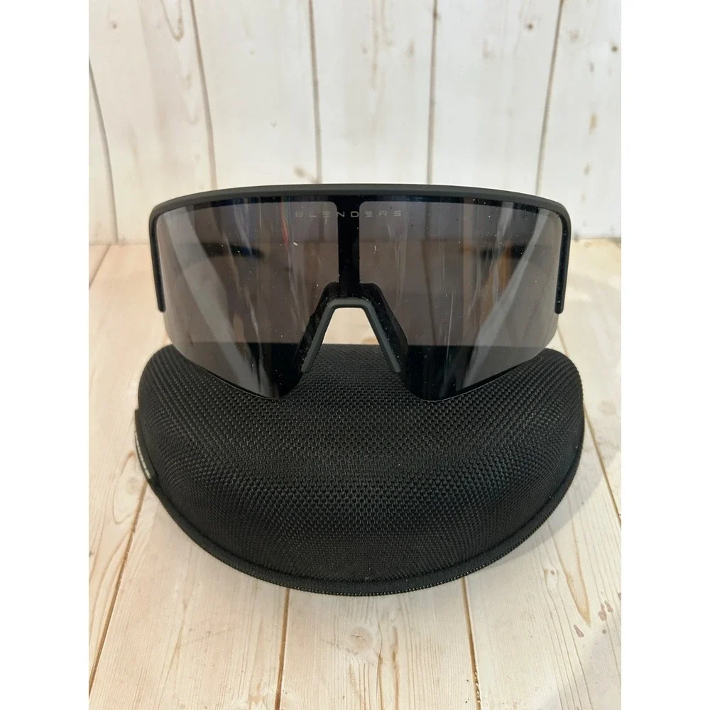 Blenders Eclipse X2 Sunglasses Polarized Jet Line Satin Black Smoke